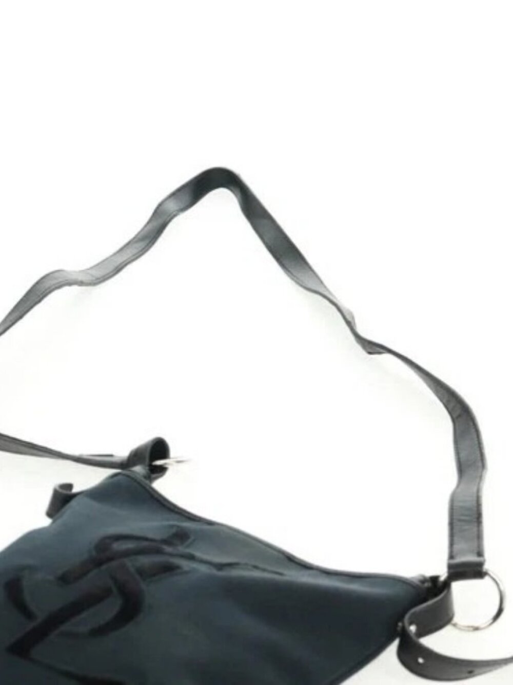 SAINT LAURENT Shoulder Bag Canvas Black Silver Auth SW1966V - Picture 13 of 16